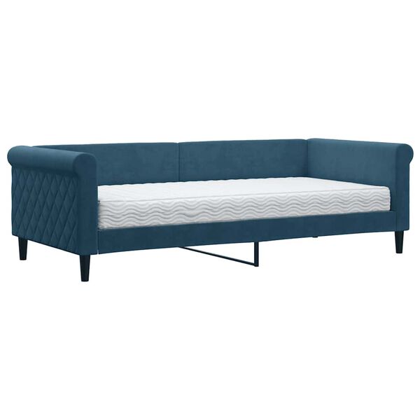 vidaXL daybed med madras 90x200 cm velour bl&aring;