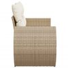vidaXL 2-personers havesofa med hynder polyrattan beige