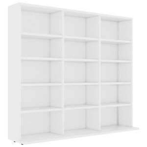 vidaXL cd-reol 100x23x89,5 cm konstrueret tr&aelig; hvid