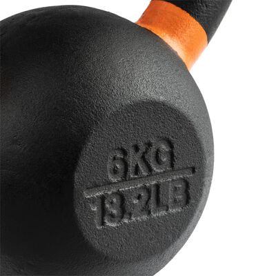 Wonder Core kettlebell 6 kg Power Coating sort og orange
