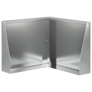 vidaXL St&oslash;ttemur 50 x 50 x 30 cm Galvaniseret st&aring;l S&oslash;lv