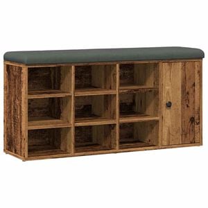 vidaXL skob&aelig;nk 102x32x50 cm konstrueret tr&aelig; antikt tr&aelig;