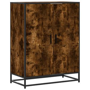 vidaXL skoskab 75x38x97,5 cm konstrueret tr&aelig; og metal r&oslash;get egetr&aelig;