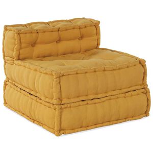vidaXL modul&aelig;r sofaenhed stof 70x70x54 gul