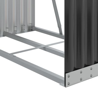 vidaXL brændestativ 80x45x190 cm galvaniseret stål antracitgrå