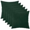 vidaXL Pudebetr&aelig;k 6 pcs HEERLEN M&oslash;rkegr&oslash;n 45 x 45 cm Fl&oslash;jl