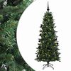 vidaXL Kunstigt juletr&aelig; med julekugle 120 cm 150 LED'er Varm hvid