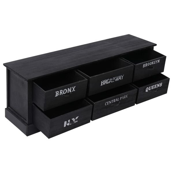 vidaXL entrébænk 115x30x40 cm træ sort