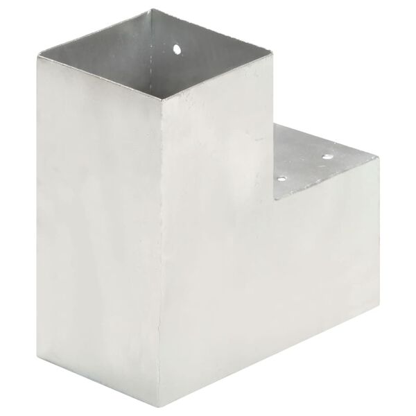 vidaXL stolpebeslag L-form 101x101 mm galvaniseret metal