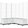 vidaXL Have Blomsterkrukke Hvid 120 x 120 x 136 cm