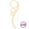 vidaXL kugleformede lysk&aelig;der 16 stk. 111,5x35x4,5 cm varmt hvidt lys