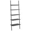 vidaXL stigereol med 5 hylder 64x34x185,5 cm sort