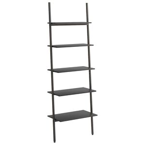 vidaXL stigereol med 5 hylder 64x34x185,5 cm sort