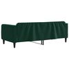 vidaXL daybed 90x200 cm velour m&oslash;rkegr&oslash;n