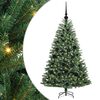 vidaXL Kunstigt Hinged Juletr&aelig; Gr&oslash;n 120 cm PVC og metal