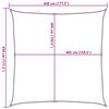 vidaXL solsejl 4,5x4,5 m 160 g/m&sup2; firkantet HDPE gul