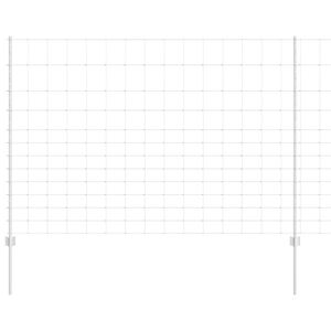 vidaXL Hegn med post S&oslash;lv 1,5 x 50 m St&aring;l