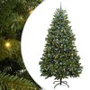 vidaXL Kunstigt juletr&aelig; 240 cm 300 LED'er Varm hvid PVC og St&aring;l Gr&oslash;n