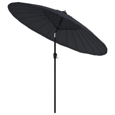 vidaXL parasol med aluminiumstang 270 cm sort