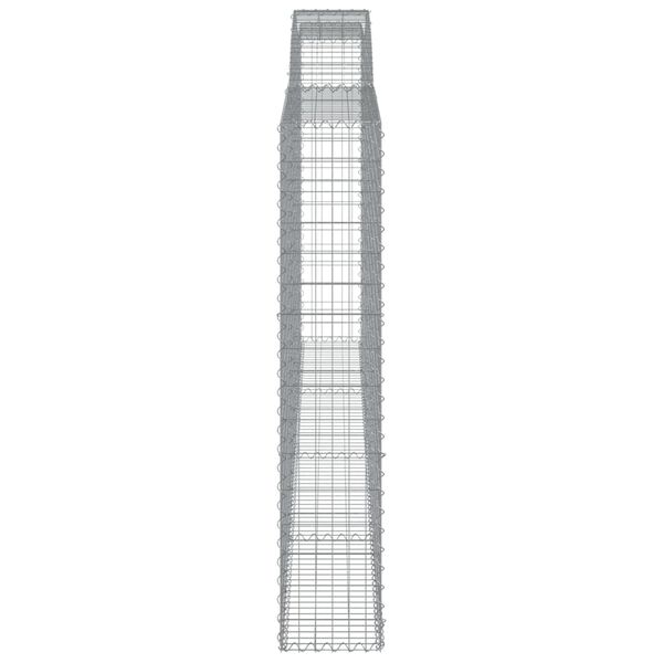 vidaXL buet gabionkurv 400x30x160/180 cm galvaniseret jern