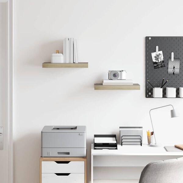 vidaXL v&aelig;ghylder 2 stk. 40x23x3,8 cm MDF egetr&aelig;sfarve