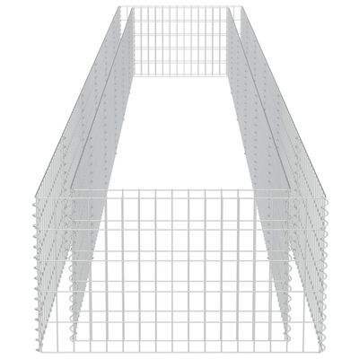 vidaXL gabion-højbed 540x90x50 cm galvaniseret stål