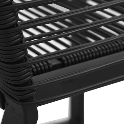 vidaXL udendørs spisebordssæt 5 dele PVC-rattan sort