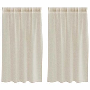 vidaXL Voile Gardin 2 pcs Sandfarvet 140 x 140 cm Polyester