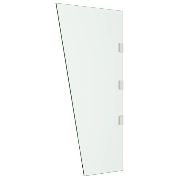 vidaXL sidepanel til d&oslash;rbaldakin 50x100 cm h&aelig;rdet glas transparent