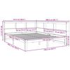 vidaXL seng med reol uden madras 135x190cm massivt fyrretræ gyldenbrun