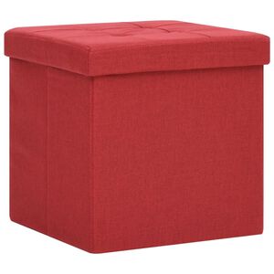 vidaXL foldbar puf kunstl&aelig;rred vinr&oslash;d