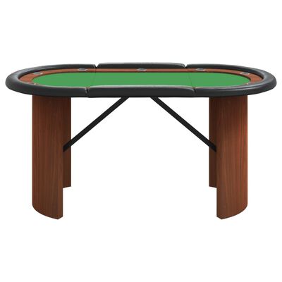 vidaXL pokerbord 10 pers. 160x80x75 cm grøn