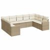 vidaXL sofas&aelig;t til haven 9 dele med hynder polyrattan beige