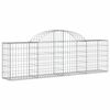 vidaXL buede gabionkurve 11 stk. 200x30x60/80 cm galvaniseret jern