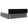 vidaXL Seng med opbevaring og madras Gr&aring; 200 x 200 cm Faux l&aelig;der