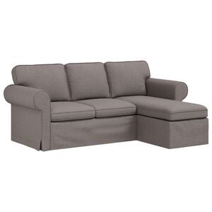 vidaXL Sofa Gr&aring;brun 215 x 138 x 80 cm Stof