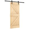 vidaXL Skyded&oslash;r 85 x 210 cm Massivt Fyrretr&aelig; (Ubehandlet)