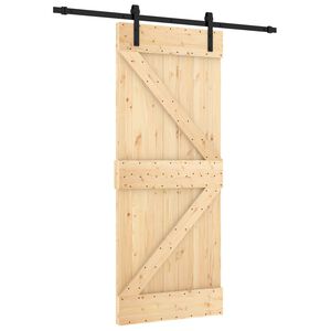 vidaXL Skyded&oslash;r 85 x 210 cm Massivt Fyrretr&aelig; (Ubehandlet)