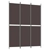 vidaXL 3-panels rumdeler 150x200 cm stof brun