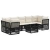 vidaXL Havesofa S&aelig;t 8 stk. Sort polyrattan