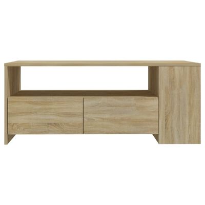 vidaXL sofabord 102x55x42 cm konstrueret træ sonoma-eg