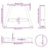 vidaXL sofabordsben A-formet 2 stk. 40x(30-31) cm st&aring;l