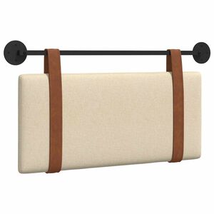 vidaXL H&aelig;ngende Hovedgavl V&aelig;gmonteret Creme 90 x 55 x 5 cm Antik PU