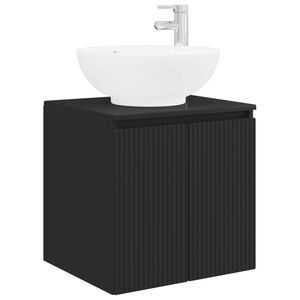 vidaXL V&aelig;gh&aelig;ngt h&aring;ndvask skab Sort 49,5 x 44,5 x 65 cm Konstrueret tr&aelig;