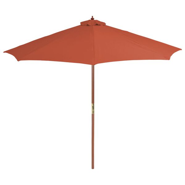 vidaXL parasol 300 cm tr&aelig;stang terracottafarvet