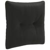 vidaXL Rygpude PUTTEN 100% polyester Sort 40 x 40 x 10 cm