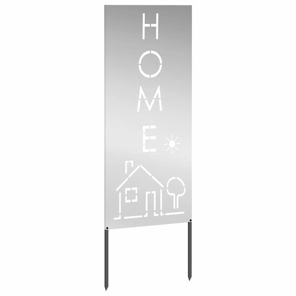 vidaXL Have privatliv sk&aelig;rm S&oslash;lv 50 x 140 cm Galvaniseret st&aring;l