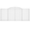 vidaXL buede gabionkurve 3 stk. 300x50x120/140 cm galvaniseret jern