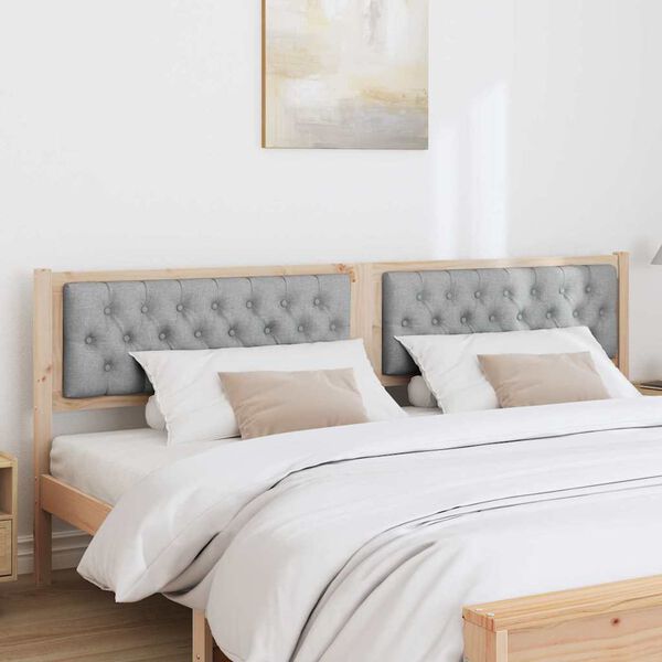 vidaXL Hovedg&aelig;rde Andet Brun og lys gr&aring; 200 cm Massivt fyrretr&aelig;