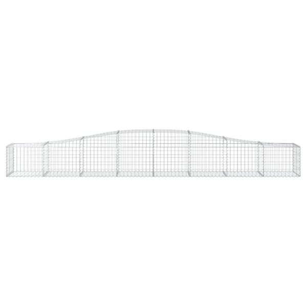 vidaXL buede gabionkurve 25 stk. 400x50x40/60 cm galvaniseret jern